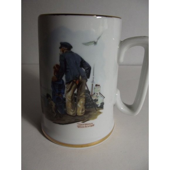 Norman Rockwell Museum 1985 Looking Out to Sea Coffee Mug Cup Art Collection - Picture 7 of 12